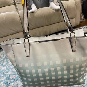 Coach Tote Ombre Light Blue White